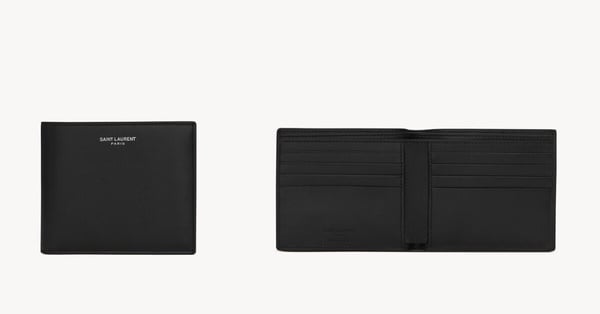 黑色短夾推薦10:SAINT LAURENT PARIS EAST/WEST短夾,NT$14,400
