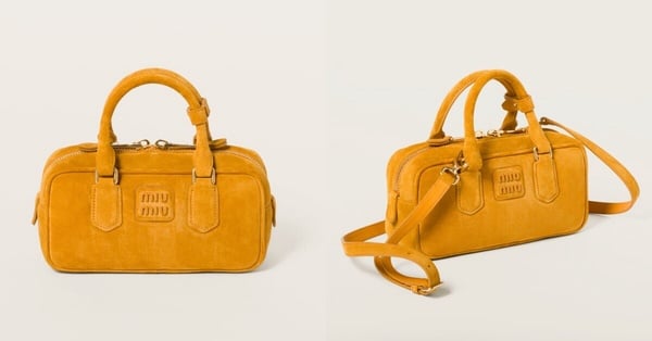 Miu Miu必收新品推薦：Arcadie 軟墊麂皮手挽袋，NT$98,000