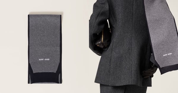 Miu Miu必收新品推薦8：羊絨絲質圍巾，NT$22,500