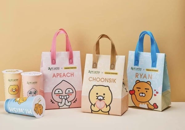萊恩可愛現身！Mr.WishＸKakao Friends聯名，萊恩&amp;桃子隨行杯、帆布包、造型罐超欠收