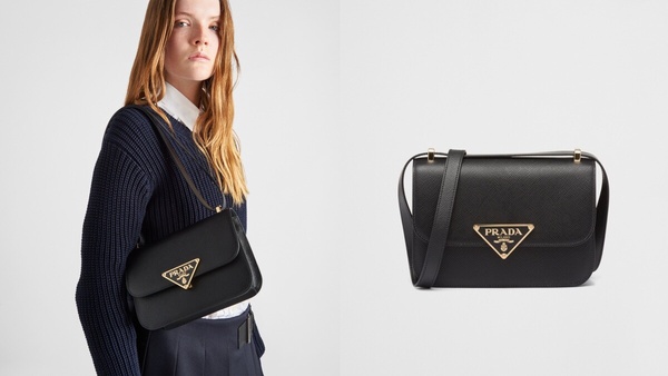 2024「小黑方」精品包推薦:Prada Saffiano皮革掛肩袋,NT$125,000