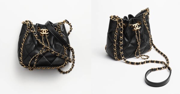 CHANEL香奈兒「黑色精品包」推薦7：小型水桶包，NT$192,900