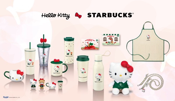 Hello Kitty粉絲收！星巴克聯名Hello Kitty：Kitty馬克杯、蝴蝶結水杯、Kitty玩偶必收