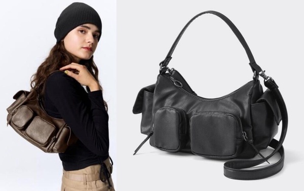 GU隱藏熱賣單品6：仿皮口袋肩背包，NT$890
