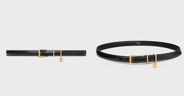 2024「精品LOGO皮帶」推薦：CELINE AURILLON皮革ELEGANT CHARM 1腰帶，NT$19,500