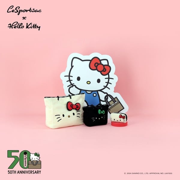 再度聯手三麗鷗！LeSportsac X Hello Kitty聯名系列一次看：立體蝴蝶結化妝包太萌！