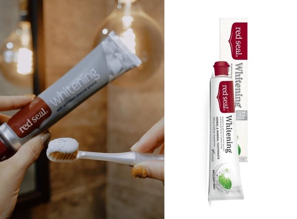 美白牙膏推薦16：red seal 紅印 冷光鑽白牙膏