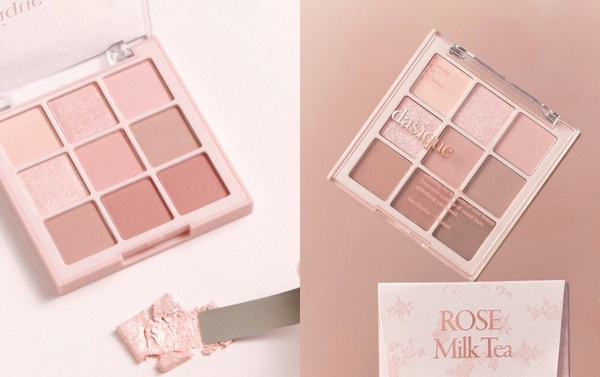 新手必入「開架眼影盤」推薦:Dasique Rose Milk Tea九宮格眼影盤