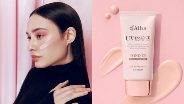 Olive Young開架「潤色防曬」推薦:d'Alba 純素水潤提亮防曬霜