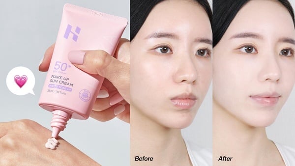 Olive Young開架「潤色防曬」推薦:Holika Holika 保濕清爽提亮防曬霜