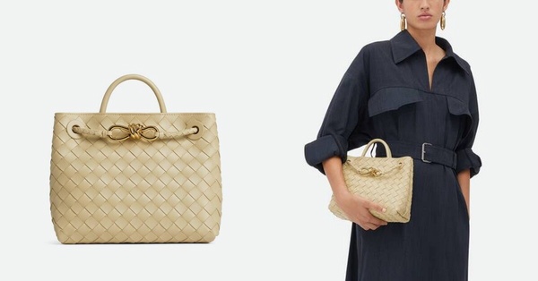 米沙金色精品包推薦：Bottega Veneta Andiamo小號，NT$136,500
