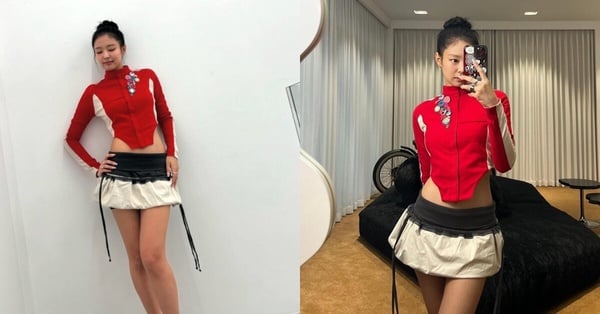 紅色穿搭示範3:BLACKPINK Jennie