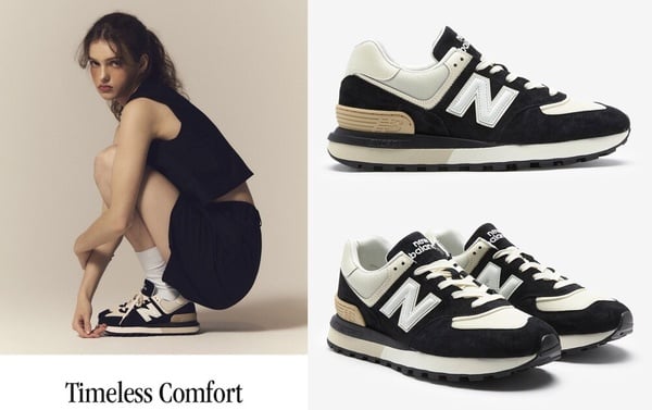2024最新話題「黑色球鞋」推薦:New Balance 574,價格店洽