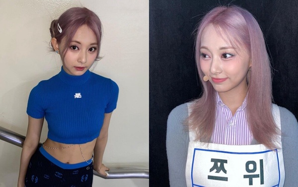 TWICE周子瑜「絕美髮色」盤點：奶茶灰紫線條挑染過渡期也好看、「這色」公認顯白有感