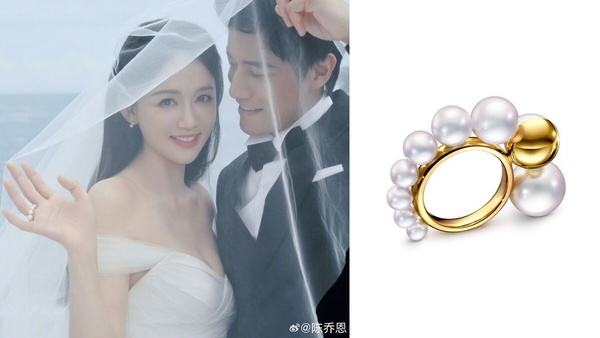 陳喬恩結婚婚紗＋婚戒品牌：TASAKI、Sen Studio
