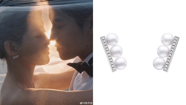 陳喬恩結婚婚紗＋婚戒品牌：TASAKI、NICOLE + FELICIA