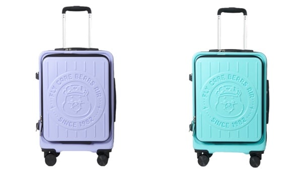 家樂福ＸCare Bears加價購「Care Bears20吋行李箱(紫、藍綠)」，加購價：1499元，皆限量1675個