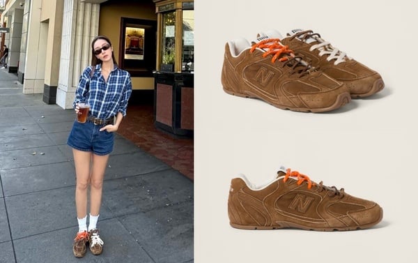 2024薄底球鞋推薦：New Balance X Miu Miu 530麂皮拼網眼運動鞋