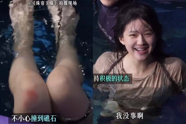 《珠簾玉幕》趙露思超敬業，下水擦撞礁石受傷仍堅持繼續拍攝，敬業模樣讓人好心疼！