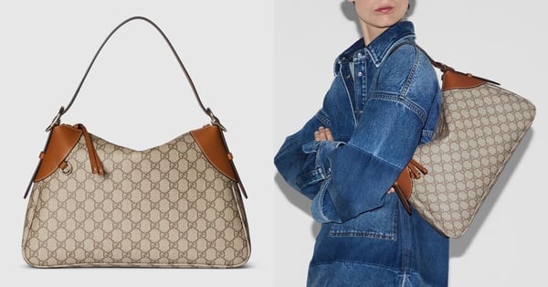 GUCCI Emblem中號肩背包，NT$76,800