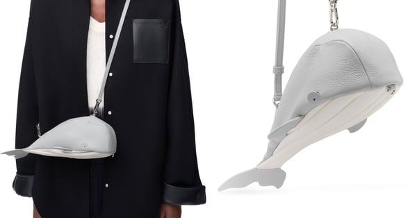 1.LOEWE鯨魚造型斜背包