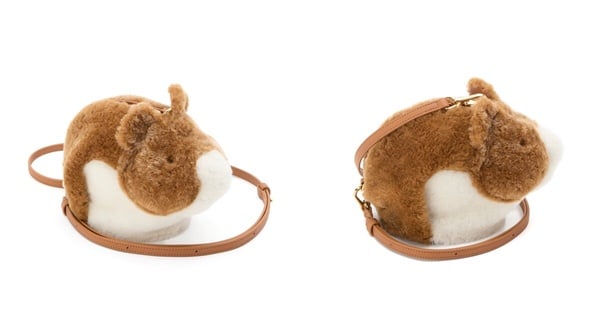 2.LOEWE HAMSTER倉鼠造型羊毛斜背包：