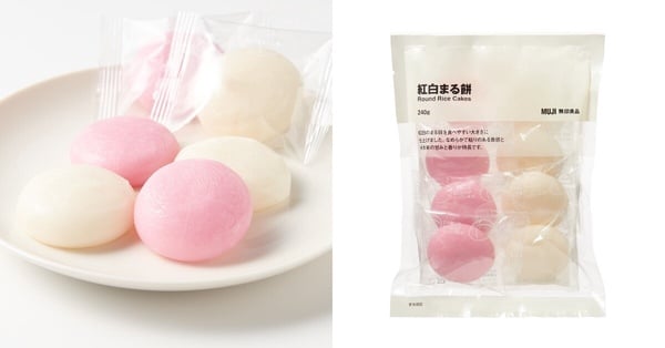 日本無印良品MUJI低卡零食推薦：紅白丸麻糬