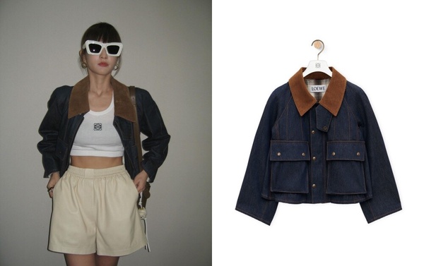 LOEWE台灣官網優惠必買：Trapeze jacket in denim