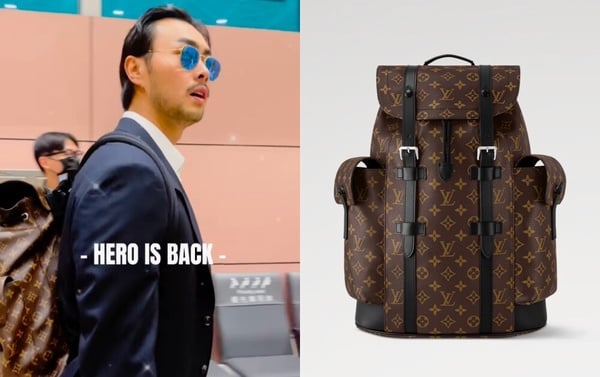 林家正後背包：Louis Vuitton Christopher MM