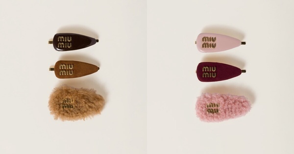 Miu Miu年末犒賞禮物推薦：皮革、麂皮、羊毛髮夾套裝，NT$29,500