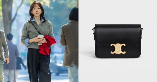 徐玄振《一箱情緣》同款精品包：CELINE TEEN TRIOMPHE亮澤牛皮革手袋