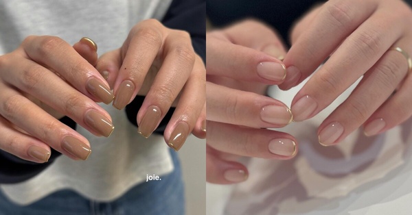 簡約美甲款式推薦3：鏡面法式美甲