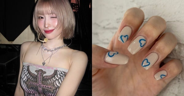 簡約美甲款式推薦10：立體愛心美甲