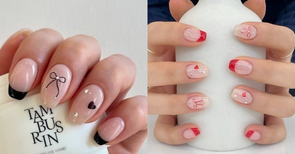 簡約美甲款式推薦11：純欲蝴蝶結美甲