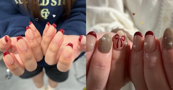 2025「顯白美甲」範本1：酒紅色法式美甲（Lisa、Jennie同款）