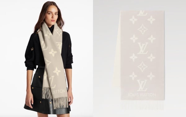 值得投資「精品圍巾」推薦：Louis Vuitton Reykjavik 圍巾，NT$33,200