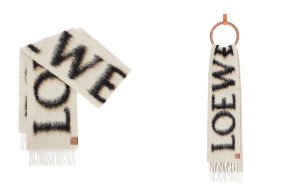 值得投資「精品圍巾」推薦：LOEWE羊毛和馬海毛混紡圍巾，NT$27,000