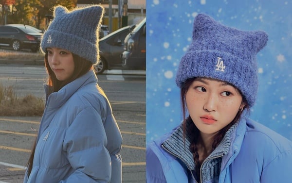 MLB Korea☆大人気 猫耳 ミヤオン ビーニー ブラウン 男女兼用