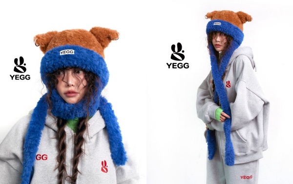 爆火「貓咪造型毛帽」推薦：YEGG貓咪圍巾帽