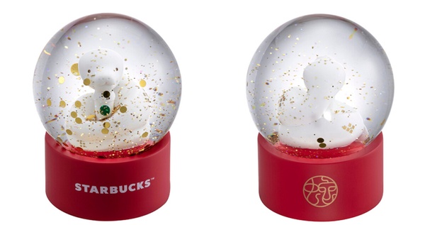 星巴克新品！星巴克蛇年新品：蛇年限定水晶球、蛇年熊寶寶、招財貓熊寶寶通通要收！