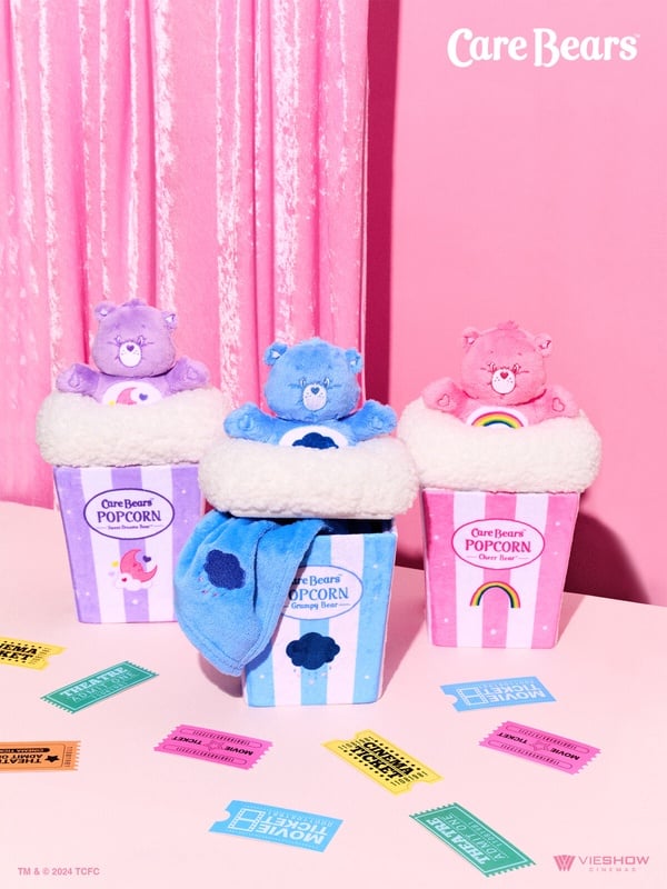 威秀影城Care Bears彩虹熊「爆花桶造型毯」