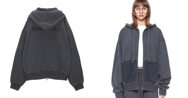 MATIN KIM台灣官網必買商品：色染工藝LOGO拉鍊外套