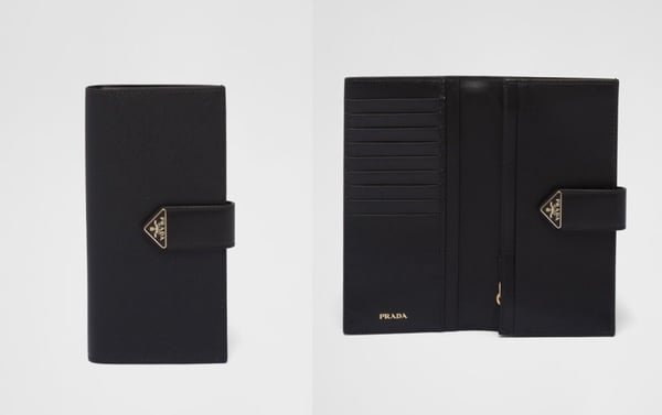 2025長夾推薦8：Prada Saffiano皮革及皮革長錢包，NT$29,500