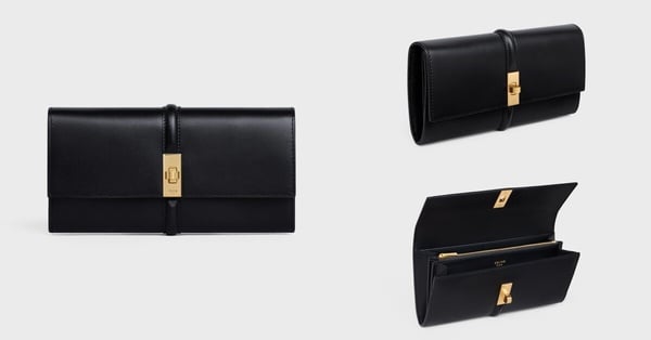 2025長夾推薦10：CELINE 16亮澤牛皮革大號錢包 ，NT$35,500