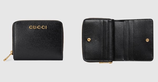 2025短夾推薦19：GUCCI 手稿標誌迷你錢包，NT$20,600