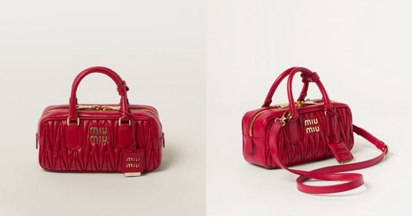2025「紅色、酒紅色精品包」推薦：Miu Miu Arcadie matelassé 納帕皮革手袋