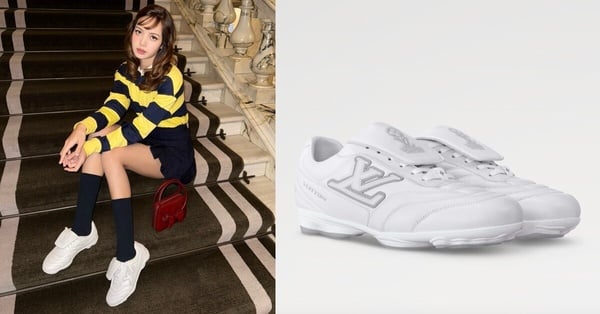 2026「精品」小白鞋推薦3：Louis Vuitton Footprint Soccer 運動鞋（Lisa同款）