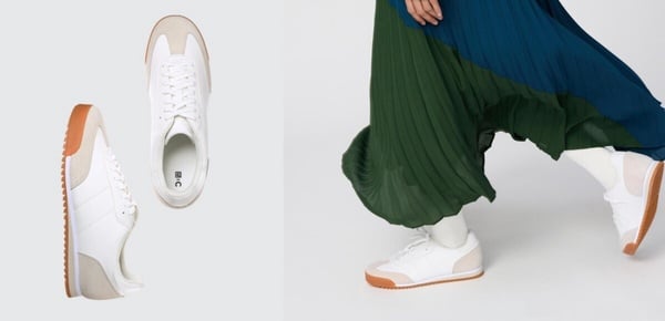 2026「平價」小白鞋推薦8：UNIQLO 麂皮拼接休閒鞋
