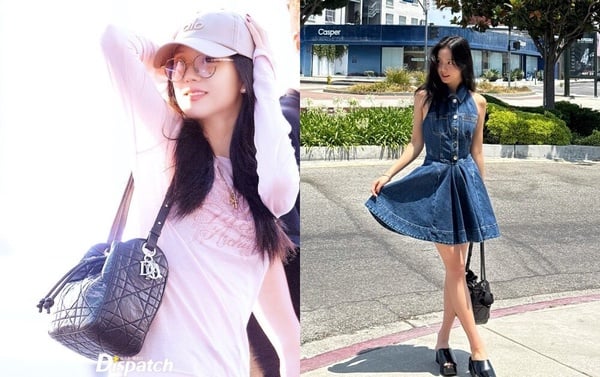 BLACKPINK Jisoo機場穿搭手提Dior D-Motion包，展現2025情人節禮物的時尚魅力