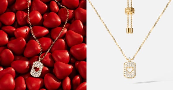 2025情人節愛心單品推薦：APM Monaco hiver系列Pavé Heart Adjustable Necklace